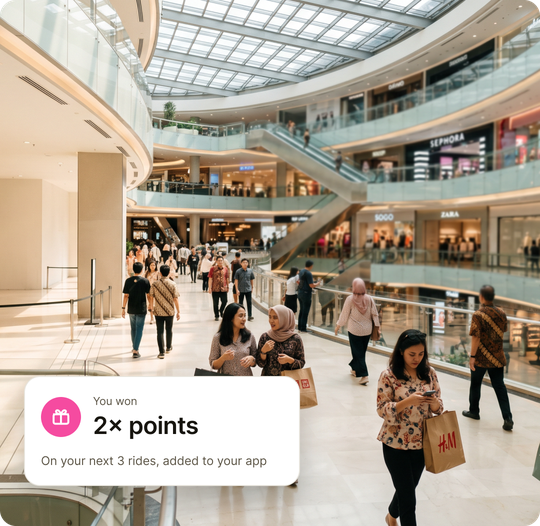 Customer playing a game in a brand’s app, with the spin result