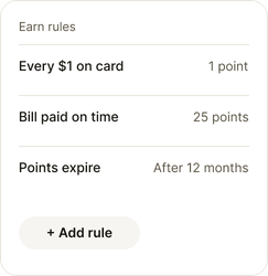 Example earn rules
