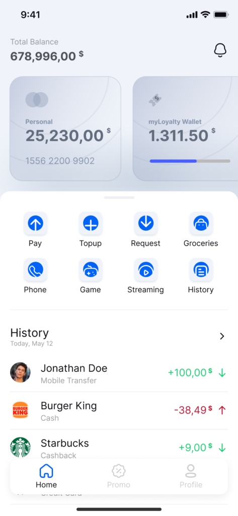 features of Youtaps digital wallet & rewards app
